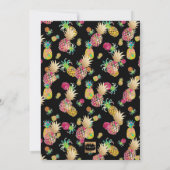 PixDezines Aloha Pineappels/Roze/Afstuderen Luau Kaart (Achterkant)