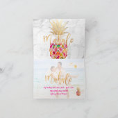 PixDezines Aloha Pineappels/Roze/Mahalo Bedankkaart (Binnen)