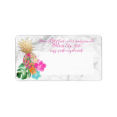 PixDezines Aloha Pineapple+Faux Gold Etiket (Voorkant)