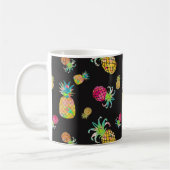 PixDezines Aloha Pineapple+Floral Waterverf Koffiemok (Links)