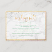 PixDezines Aloha-pineapple/Goud/Marmer/Envelope Informatiekaartje (Achterkant)