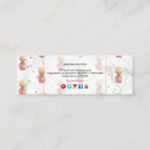 PixDezines ALOHA PINEAPPLE/HOT PINK/FAUX GOLD Contactkaartje (Achterkant)