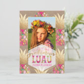 PixDezines Aloha Pineapples, Afstuderen Luau Kaart (Staand voorkant)