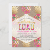 PixDezines Aloha Pineapples, Afstuderen Luau Kaart (Achterkant)