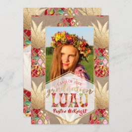 PixDezines Aloha Pineapples, Afstuderen Luau Kaart