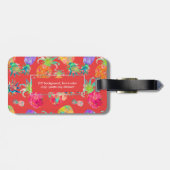 PixDezines Aloha Pineapples Bagagelabel (Achterkant horizontaal)