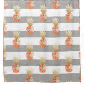 PixDezines Aloha Pineapples/DIY background Douchegordijn (Voorkant)