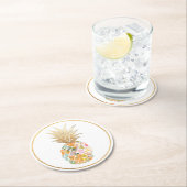 PixDezines Aloha Pineapples/DIY background Ronde Kartonnen Onderzetter (Insitu)