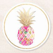 PixDezines Aloha Pineapples/DIY background Ronde Kartonnen Onderzetter (Voorkant)
