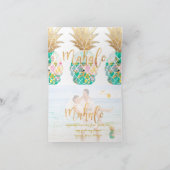 PixDezines Aloha Pineapples/Mahalo Bedankkaart (Binnen)