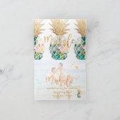 PixDezines Aloha Pineapples/Mahalo Bedankkaart (Binnen)