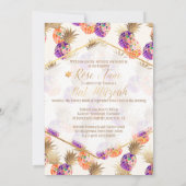 PixDezines Aloha Pineapples/Waterverf/Bat Mitzvah Kaart (Achterkant)