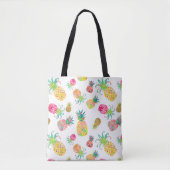 PixDezines Aloha Pineapples Waterverf Tote Bag (Voorkant)