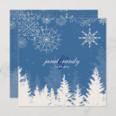 PixDezines Alpiene bossenSnowflakes, Wintereveneme Kaart (Voorkant / Achterkant)