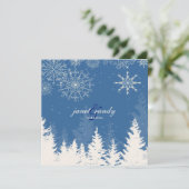 PixDezines Alpiene bossenSnowflakes, Wintereveneme Kaart (Staand voorkant)