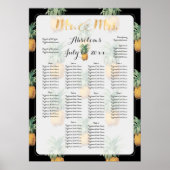PixDezines anananas Seating Chart/DIY background Poster (Voorkant)