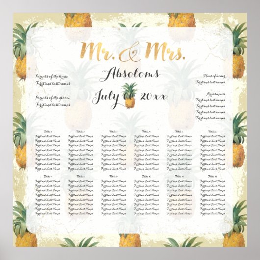 PixDezines  anananassing Poster (Voorkant)