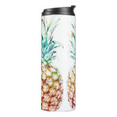 PixDezines Ananas/DIY Achtergrondkleur Thermosbeker (Gedraaid links)