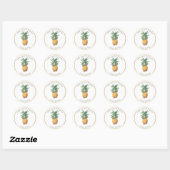 PixDezines  ananas/DIY Bedankt Ronde Sticker (Vel)