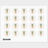 PixDezines  ananas/DIY Bedankt Ronde Sticker (Vel)
