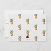 PixDezines  Ananas/Faux Gold BrushScript Save The Date (Achterkant)