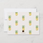 PixDezines ananas/Faux Gold Script Save The Date (Achterkant)