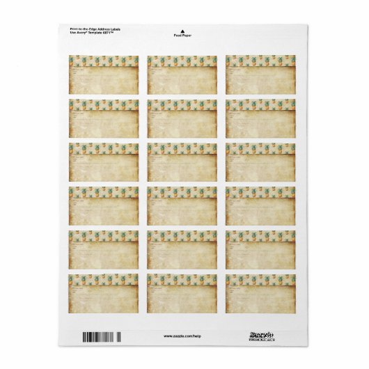 PixDezines ananas/Faux Parchment Etiket (Full Sheet)