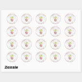 PixDezines Ananas Faux Roos Gold/DIY Bedankt Ronde Sticker (Vel)