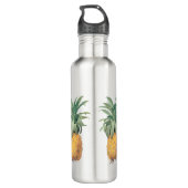 PixDezines  ananas illustratie Waterfles (Achterkant)
