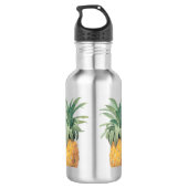 PixDezines ananas illustratie Waterfles (Achterkant)