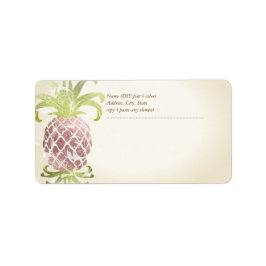 PixDezines Ananas/Nep Rose Goud Etiket