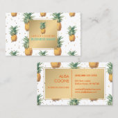 PixDezines Ananas Patroon Visitekaartje (Voorkant / Achterkant)
