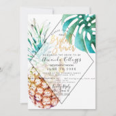 PixDezines Ananas Vrijgezellenfeest+Monstera Kaart (Voorkant)