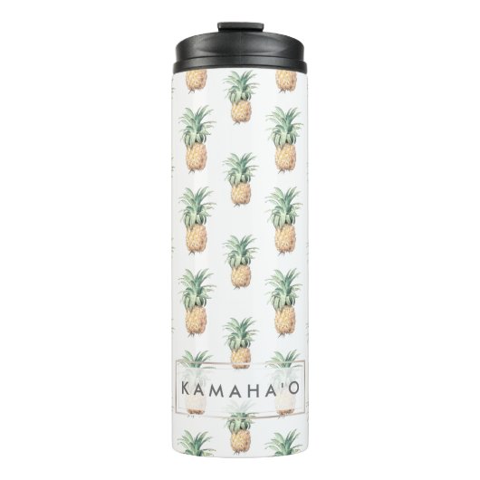 PixDezines  ananaspatroon Thermosbeker (Voorkant)