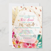 PixDezines Ananassen Bat Mitzvah Kaart (Achterkant)