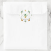 PixDezines Ananassen/Dank je Ronde Sticker (Tas)