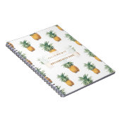 PixDezines ananassen/DIY achtergrond+text Notitieboek (Rechterzijde)