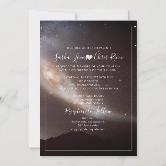 PixDezines Andromen Milky Way/NASA Space Kaart (Achterkant)