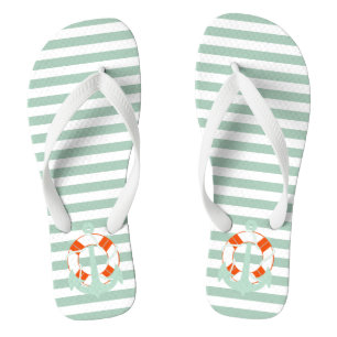 PixDezines anker/DIY kleur instelbare strepen Teenslippers