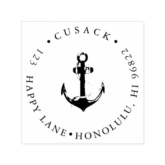 PixDezines Anker met Touw Zelfinktende Stempel (Design)