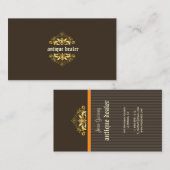 PixDezines Antiek Dealers/Pinstripes/filigrazen Visitekaartje (Voorkant / Achterkant)