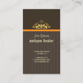 PixDezines Antiek Dealers/Pinstripes/filigrazen Visitekaartje (Achterkant)