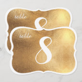 PixDezines Antiek Faux Gold Table Numbers Kaart (Voorkant / Achterkant)