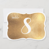 PixDezines Antiek Faux Gold Table Numbers Kaart (Voorkant)