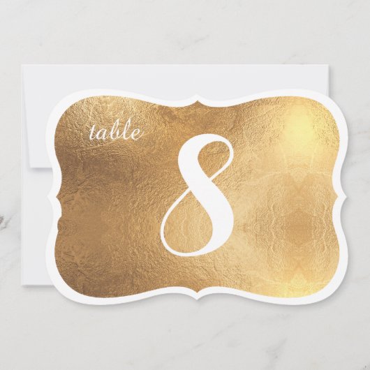 PixDezines Antiek Faux Gold Table Numbers Kaart (Achterkant)