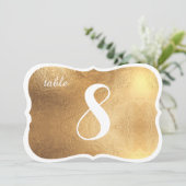 PixDezines Antiek Faux Gold Table Numbers Kaart (Staand voorkant)