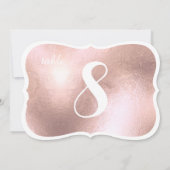 PixDezines Antiek Faux Roos Gold Table Numbers Kaart (Achterkant)