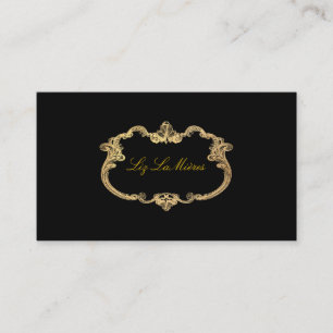 PixDezines antiek rollen/faux goud/DIY kleur Visitekaartje