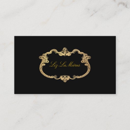 PixDezines antiek rollen/faux goud/DIY kleur Visitekaartje (Voorkant)