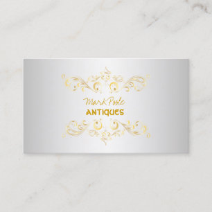 PixDezines Antiek Scroll/Faux Gold Filigree Visitekaartje